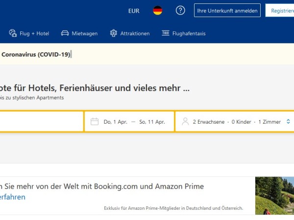 Reiseplanung III –&nbsp;Hotelbuchung